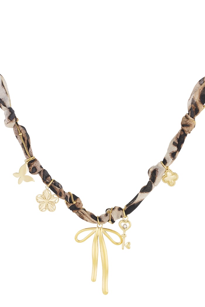 Leopard Trendy necklace - gold 