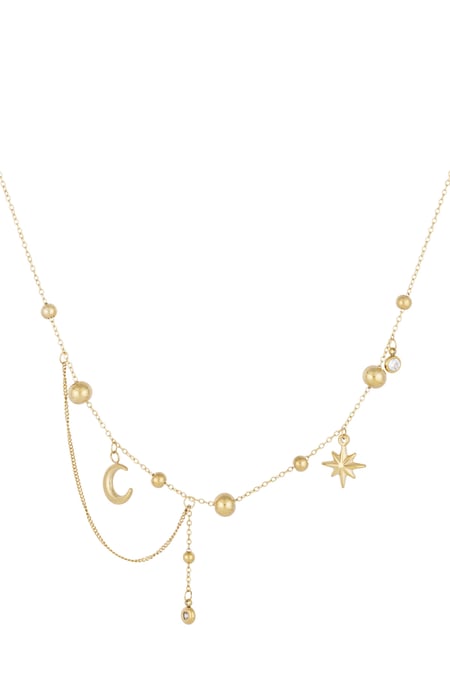 Necklace trendy moon - Gold color 2