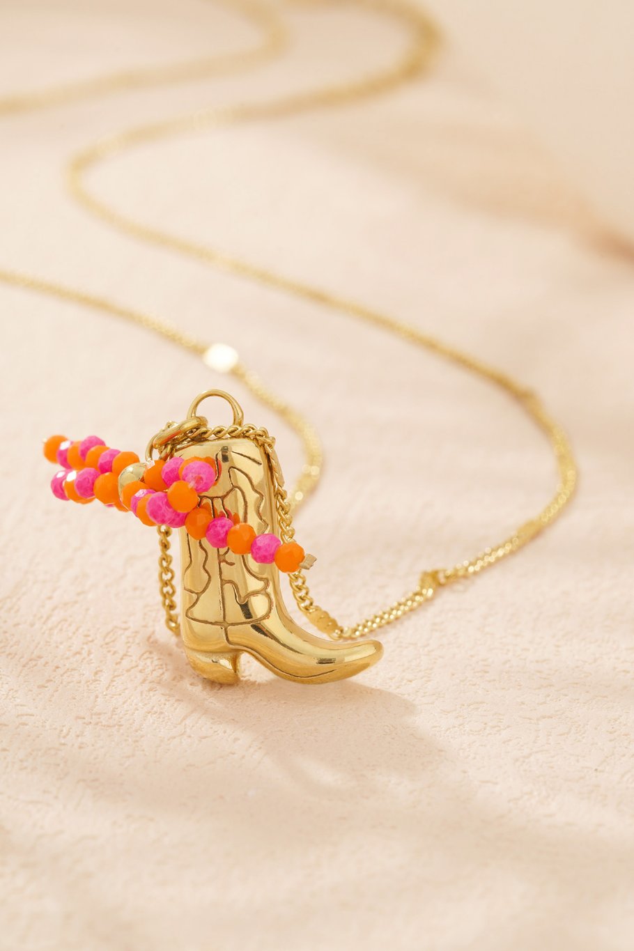 Cowboy Boot Chain - Gold Color Picture5