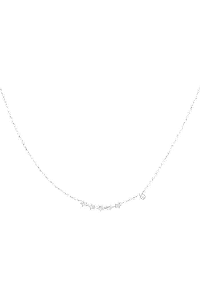 Collier étoiles brillantes - Couleur argent 