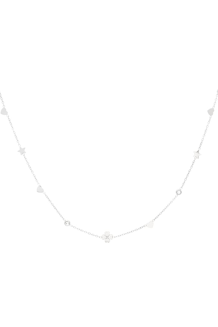 Gleaming wish necklace - Silver color 