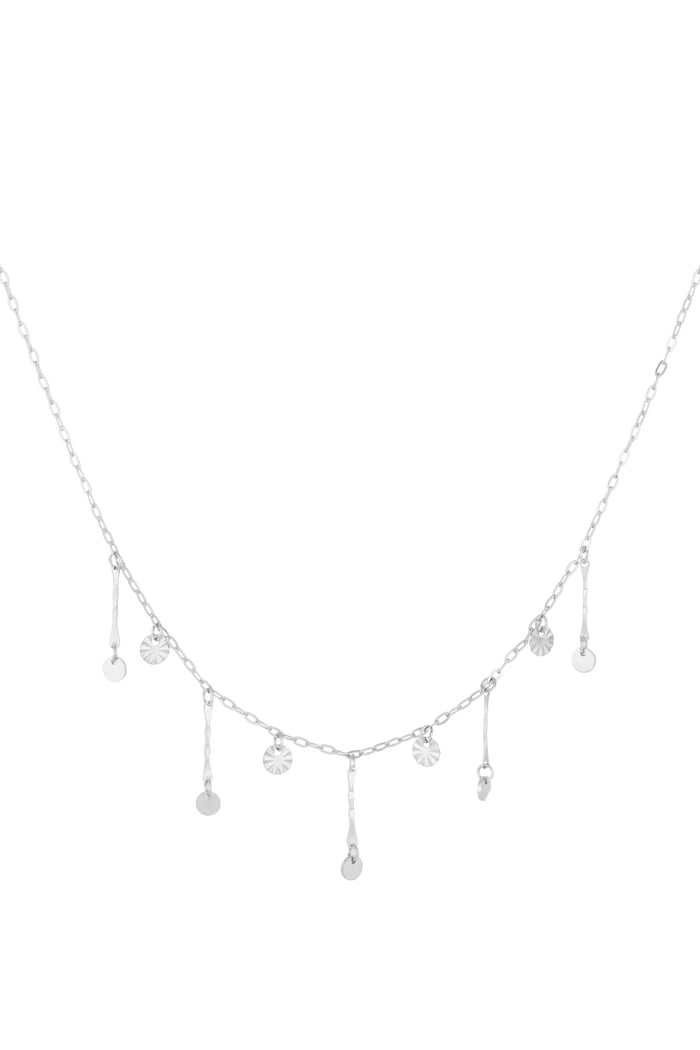 Necklace all day coin - Silver color 