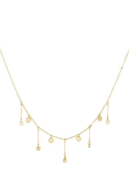 Golden Glimmer Necklace - Gold color