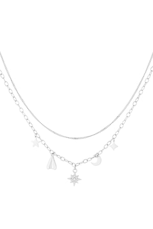 Collana con ciondoli senza tempo - Colore argento h5 