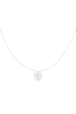 True heart necklace - Silver color h5 