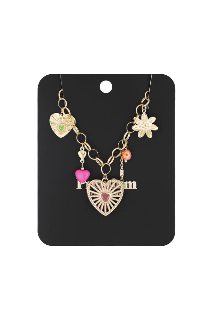 Charm necklace heart jam - Gold color Picture3