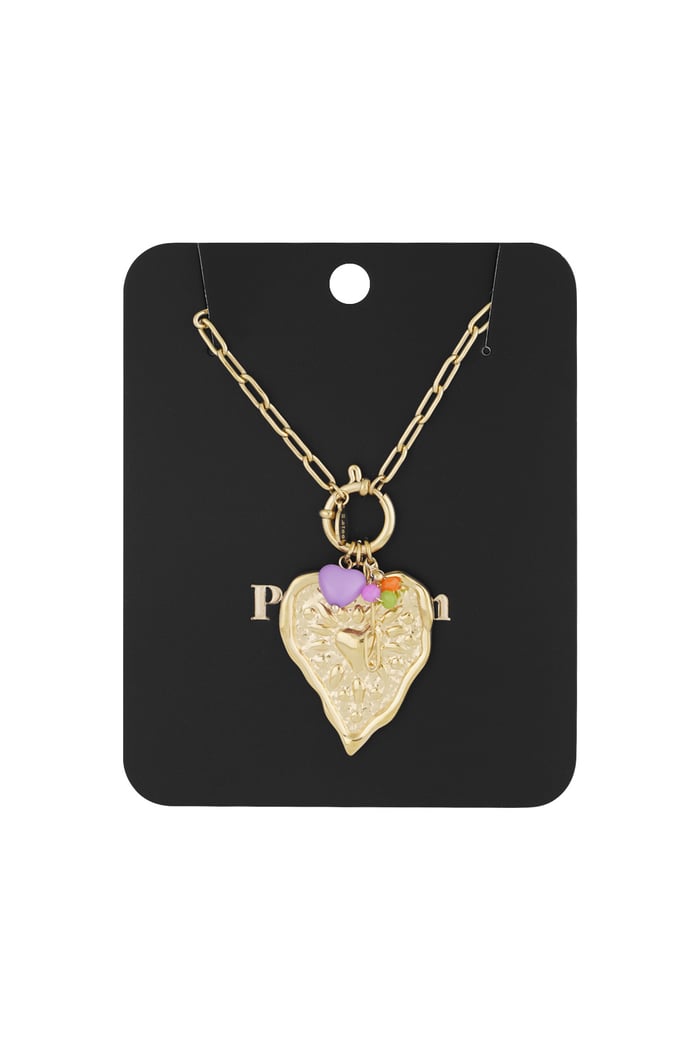 Collana con ciondolo lovebook - Colore oro Immagine2