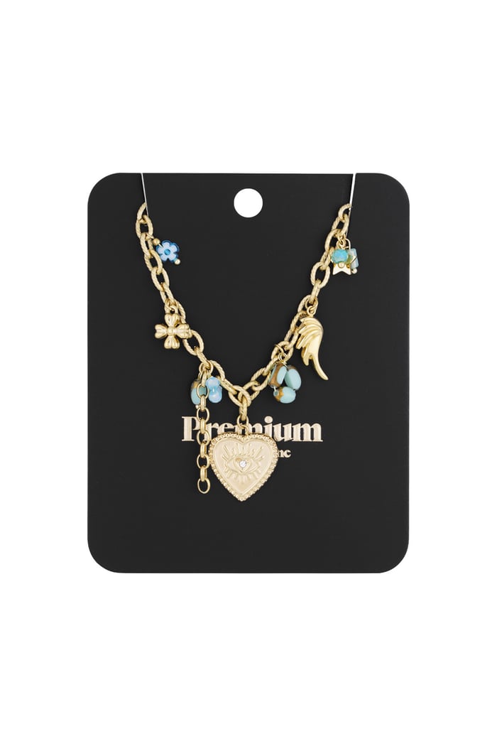 Charm Necklace - Gold color  Picture3