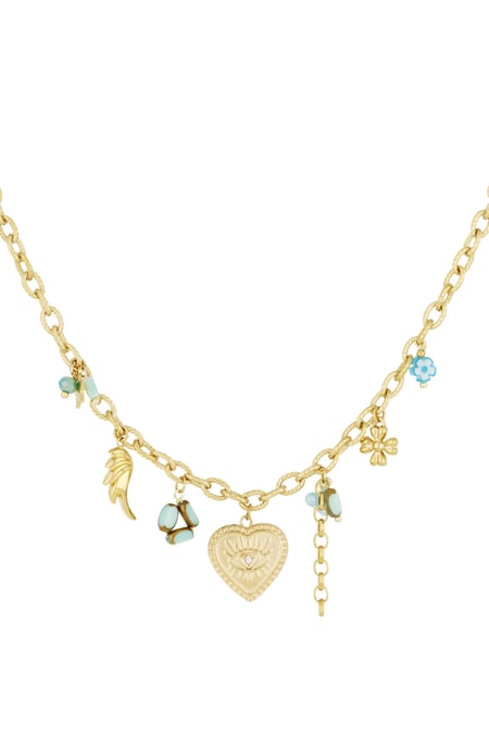 Charm Necklace - Gold color  2