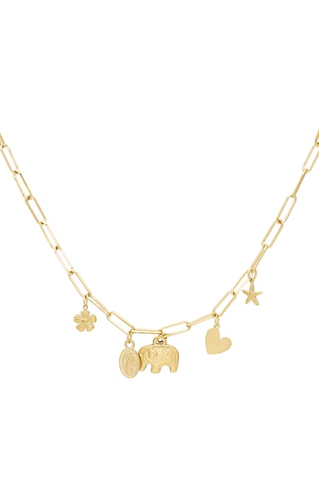 Jolly charms necklace - Gold color