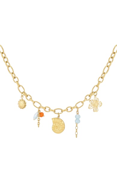 Necklace beach for life - Gold color h5 