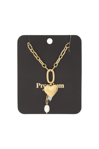 Heart Glow Necklace - Gold color h5 Picture3