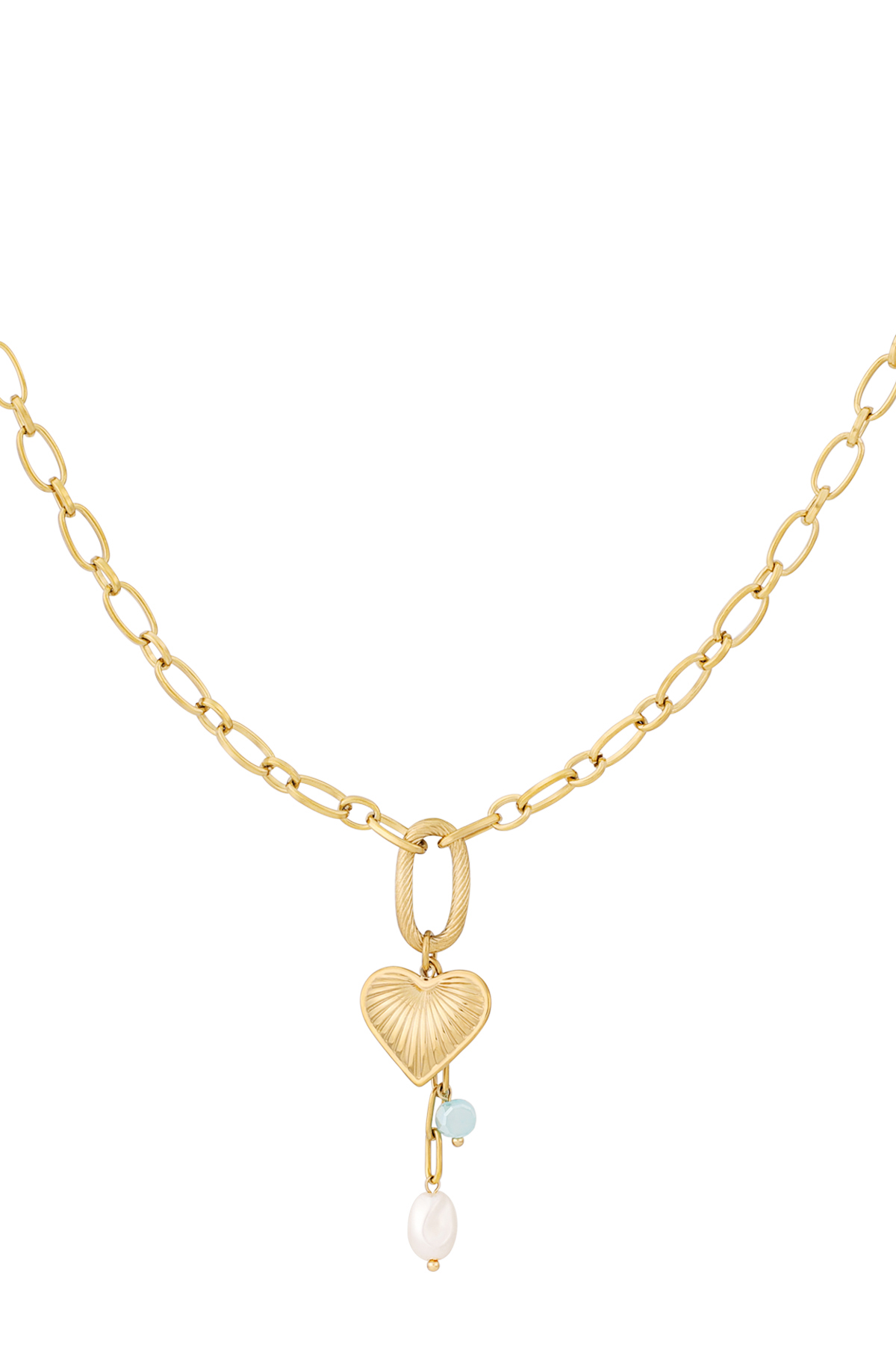 Heart Glow Necklace - Gold color