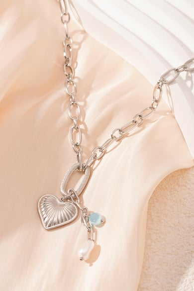 Heart Glow Necklace - Gold color h5 Picture5