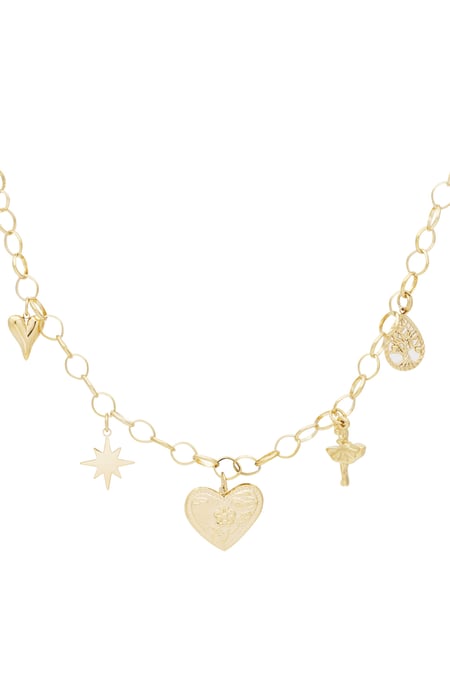 Heartfelt sparkle necklace - Gold color