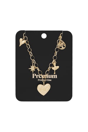 Heartfelt sparkle necklace - Gold color h5 Picture3