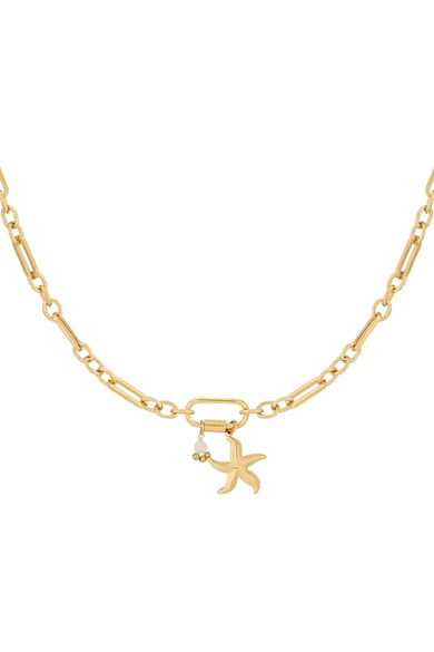 Necklace starfish dinner - Gold color h5 