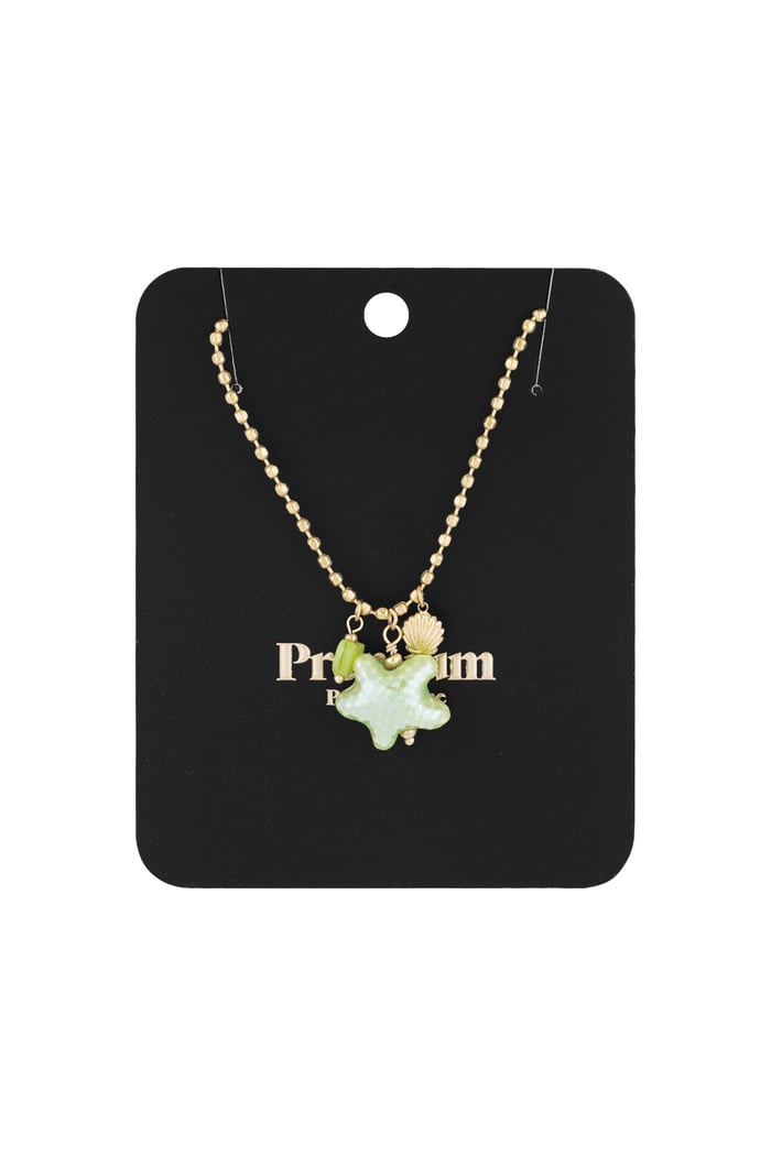 Beachside necklace - Green & gold color Picture3