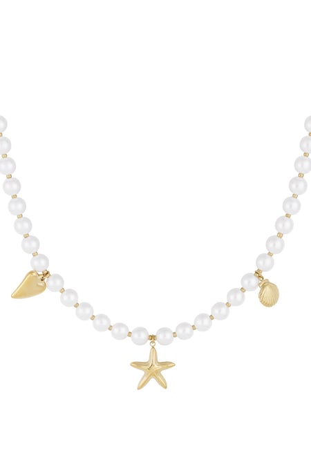 Pearl necklace sea day - Gold color 2