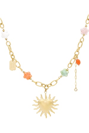 Charm couture necklace - Gold color h5 