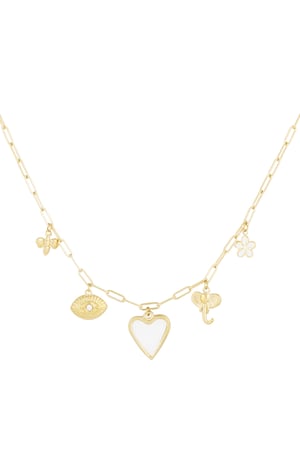 Heartstrings necklace - Gold color h5 