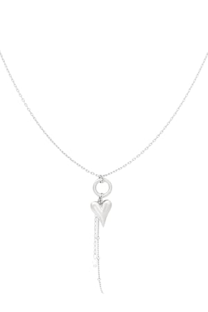 Collier coeur pur - Couleur argent h5 