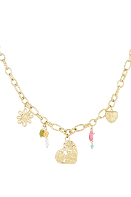 Charm necklace my lover - Gold color