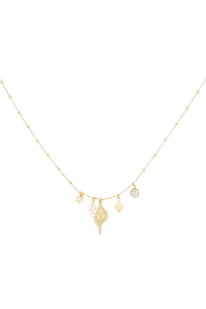 Coastal charm necklace - Gold color 