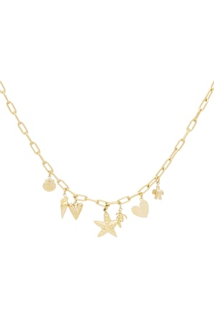 Beach babe charm necklace - Gold color h5 