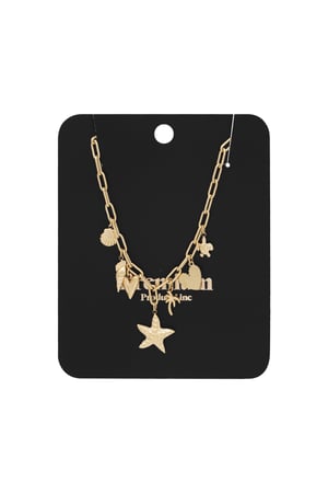 Beach babe charm necklace - Gold color h5 Picture3