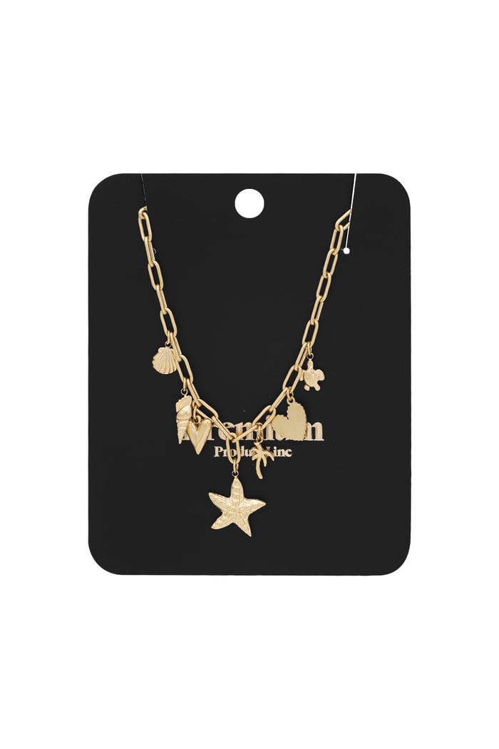 Beach babe charm necklace - Gold color Picture3