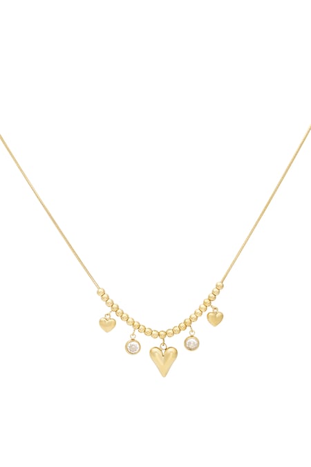 Gleaming heart necklace - Gold color