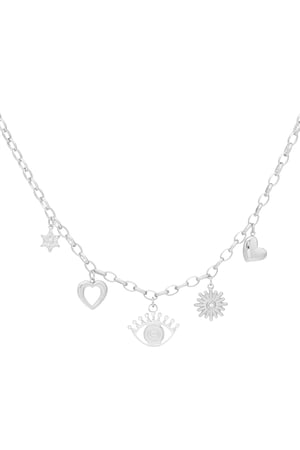 Collana con ciondolo paese delle meraviglie - Colore argento h5 