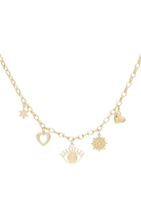 Charm wonderland necklace - Gold color 2