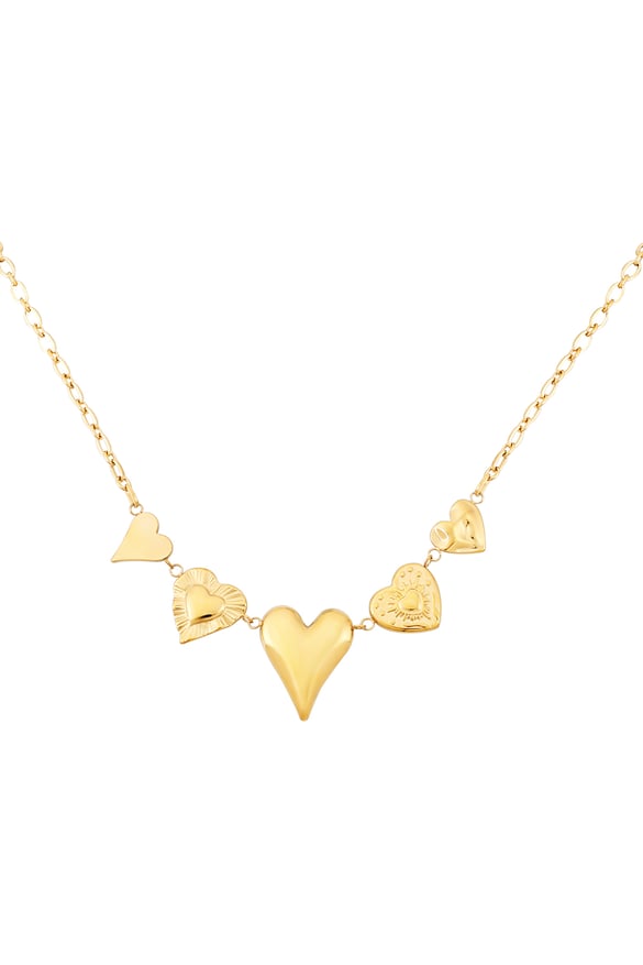 Lots of Love Necklace - Gold Color