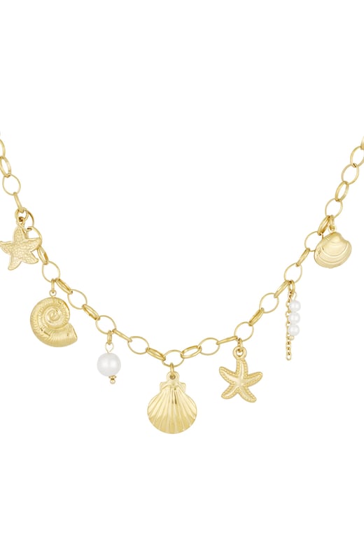 Shell necklace - Gold color 