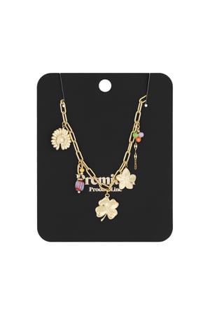 Flower necklace - Gold color h5 Picture4