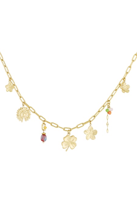 Flower necklace - Gold color 2