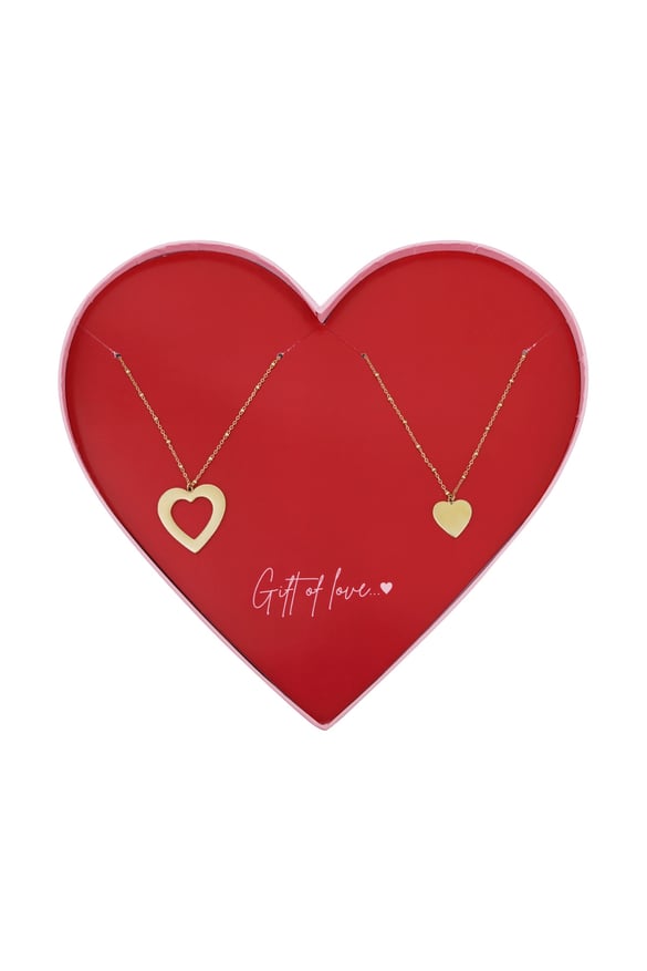 Gift of love Stainless steel Interlinked love Necklaces - Gold color 2