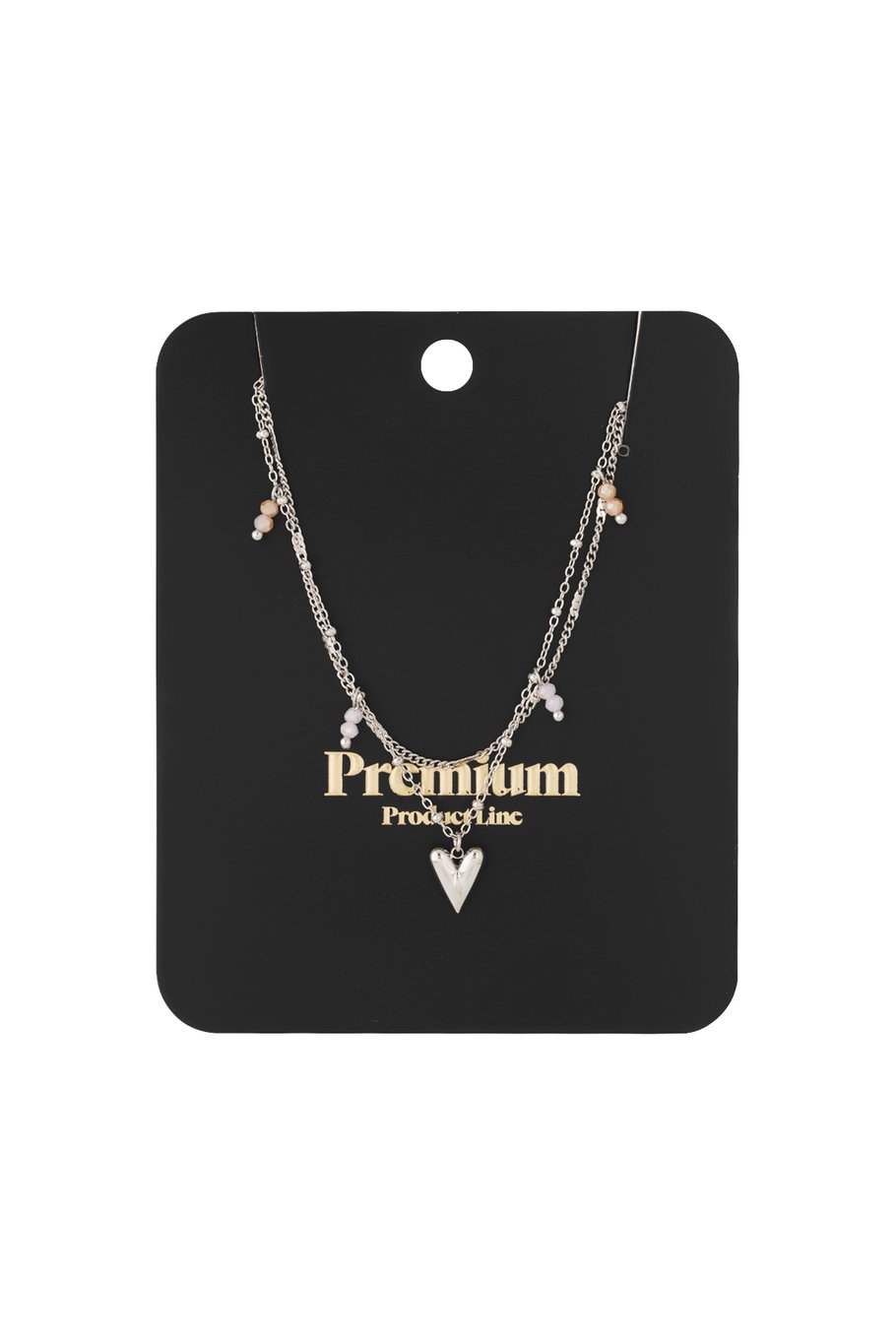Double Love Ketting - Zilver kleur Afbeelding9
