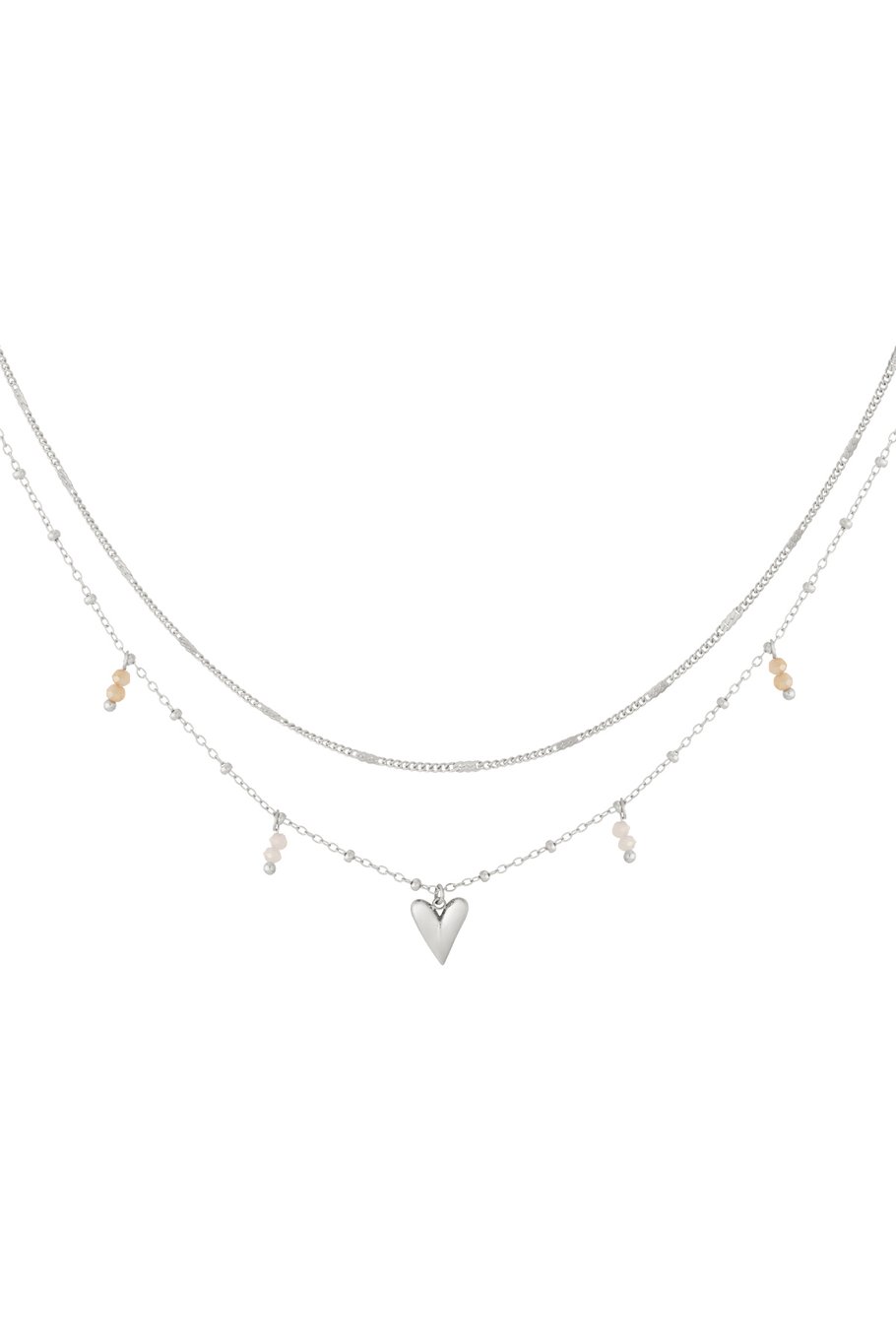 Double Love Necklace - Silver color Picture2