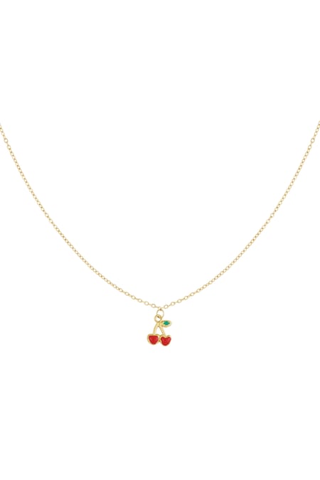 Necklace cherry love - Gold color 2