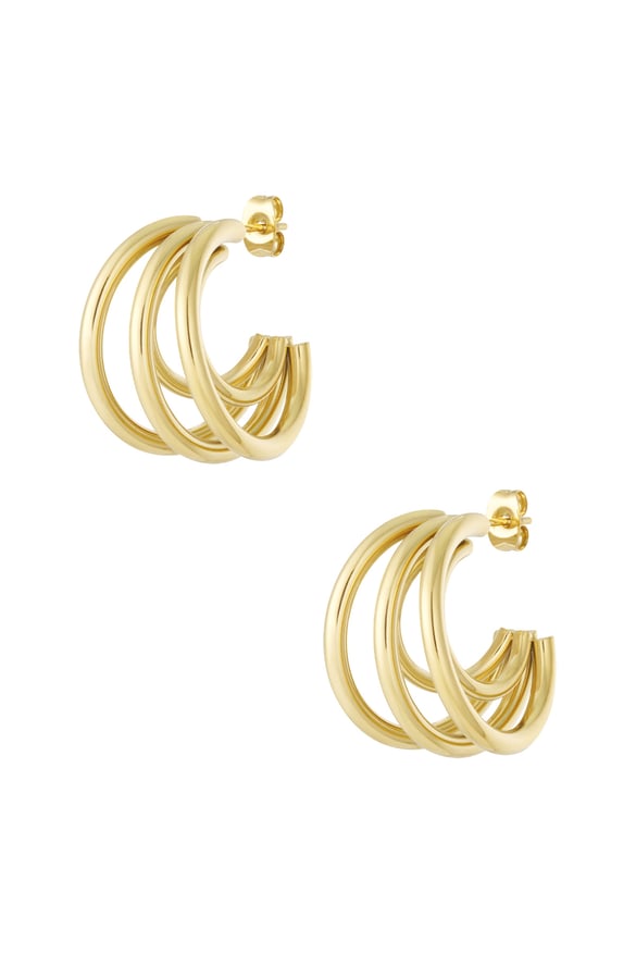 Stainless Steel Hoop Earrings Geometric Casual Daily Simple Series Women's jewelry 2