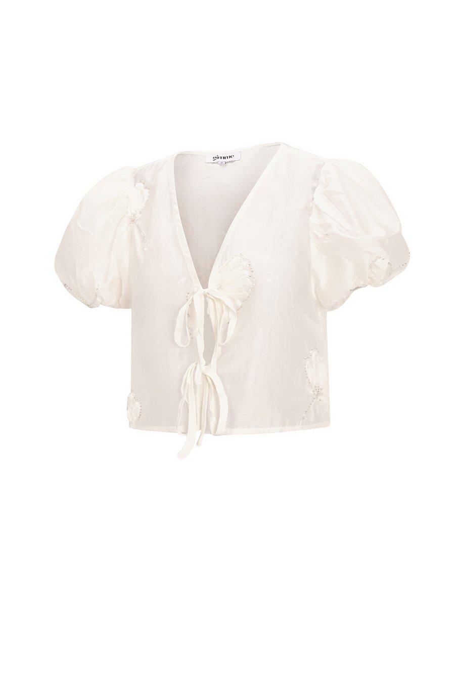 Top con texture a fiori Immagine2