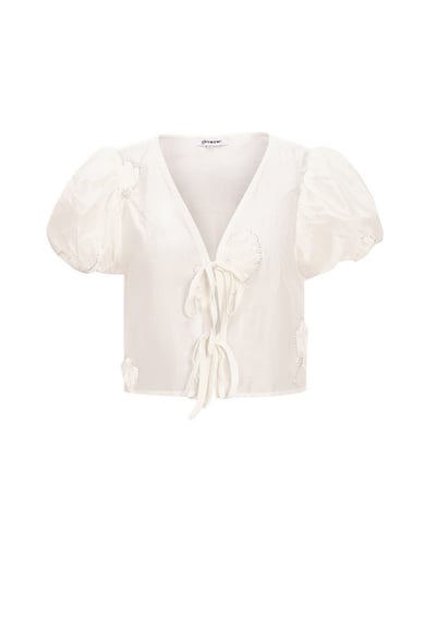 Top con texture a fiori h5 