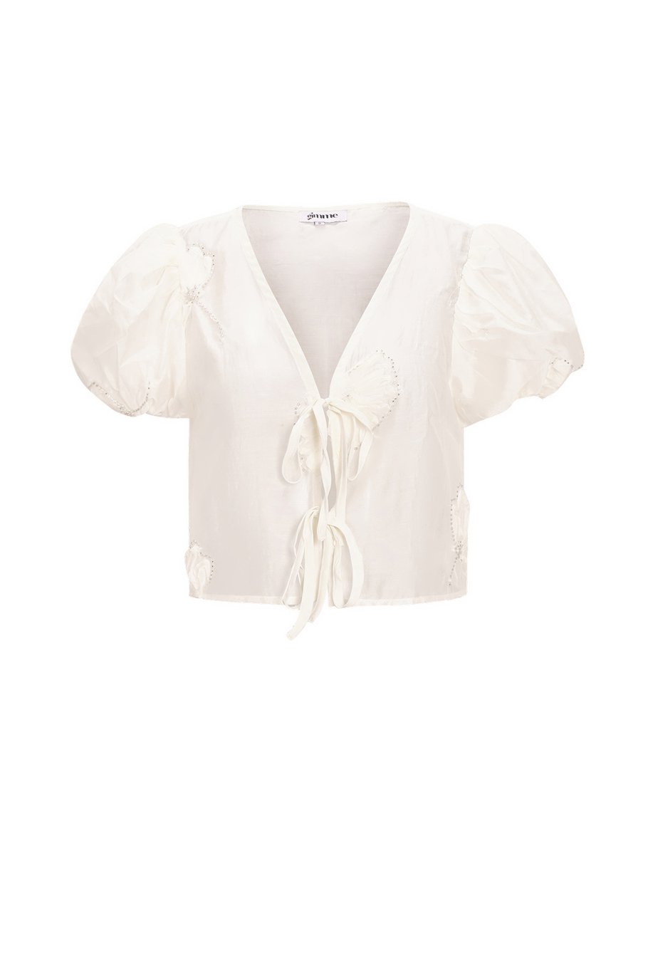 Top con texture a fiori 