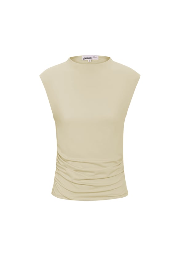 Geplooide mouwloze top basic 2