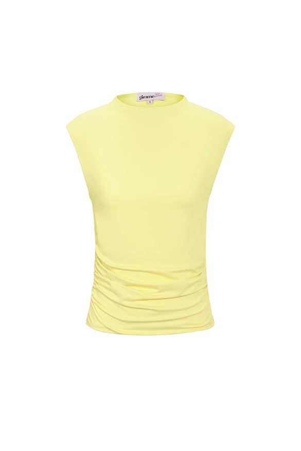 Geplooide mouwloze top basic