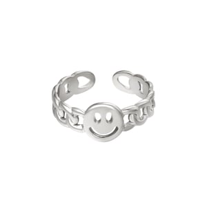 Anello in acciaio inossidabile smiley h5 