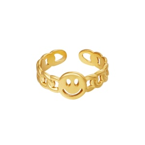 Edelstahlring Smiley h5 